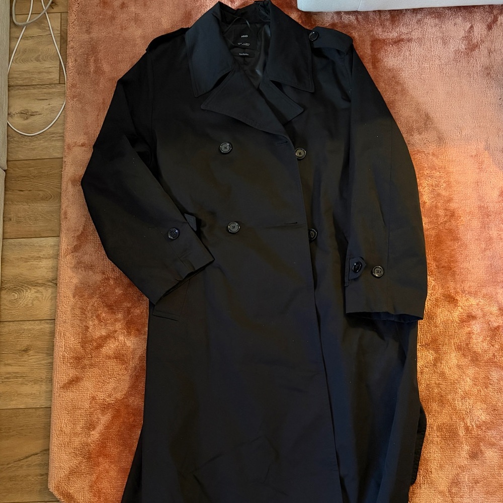 Mango Black Trench Coat